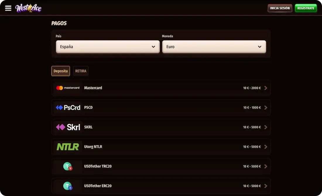 pagos del casino westace